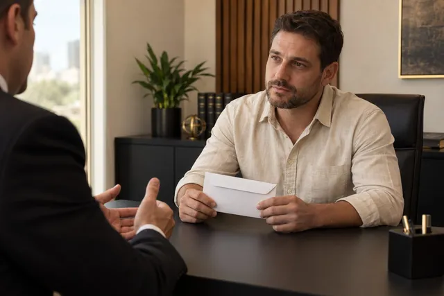 Cliente recebendo orientação de advogado de investigação de paternidade em Indaiatuba durante atendimento profissional